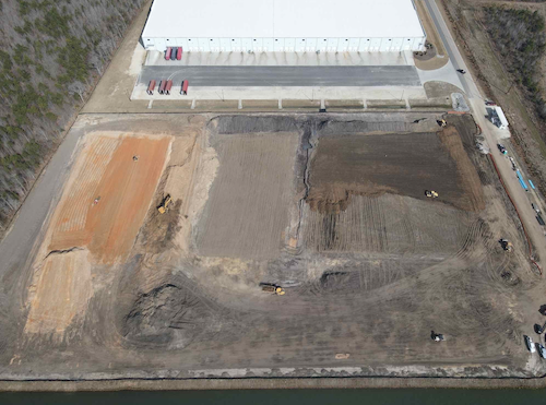 Aerial view of portside